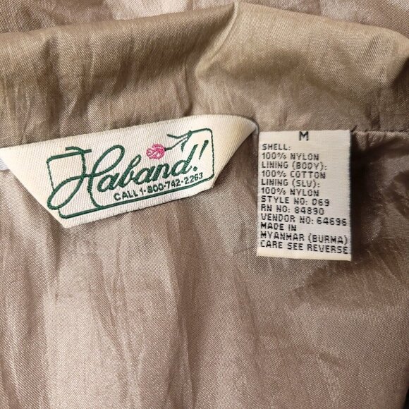 Vintage Haband Womens Medium Lightweight Nylon Jacket Pockets Snap Closure - Picture 4 of 5
